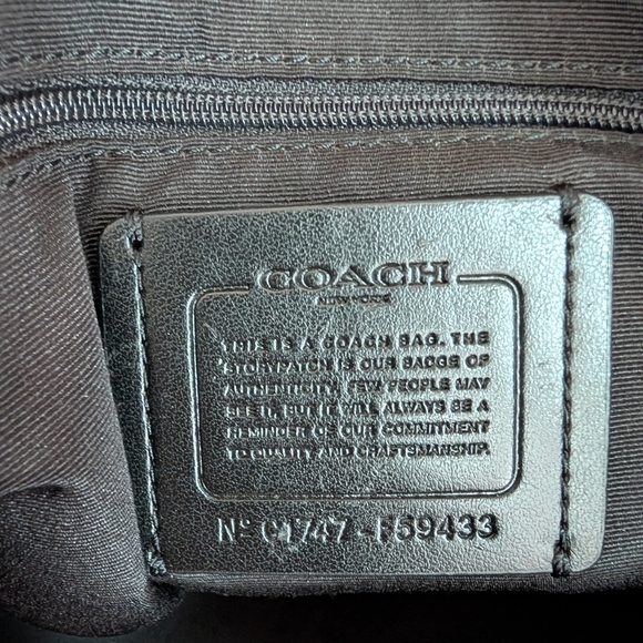 Coach Nylon & Leather Floral Satchel Crossbody Shoulder Bag EUC - Picture 11 of 14